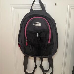 The North Face Black and Pink Mini Backpack